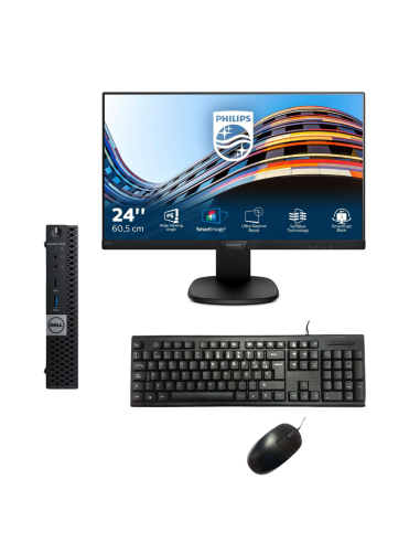 Pack Oficina Avanzado 2: Sobremesa DELL i7 + Monitor 24" + Teclado y Ratón