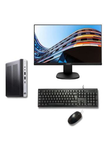 Pack Oficina Intermedio 1: Sobremesa HP Intel Core i5 + Monitor 22" + Teclado y Ratón