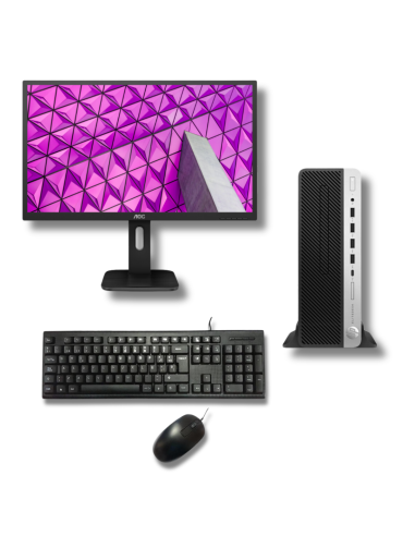 Pack Oficina Intermedio 1: Sobremesa HP Ryzen Pro 5 + Monitor 22" + Teclado y Ratón