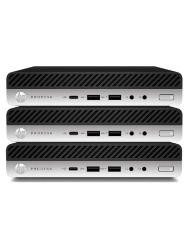 Lote 3 unidades Sobremesa HP ProDesk 600 G4 Intel Core i5-8500 Mini PC / RAM 16GB / SSD 256 GB